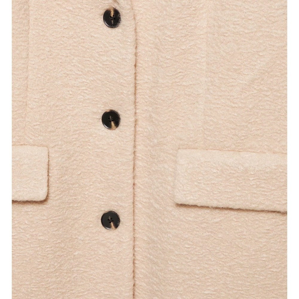 Pull and bear Long Coat Beige (bouclé) - Picture 8 of 9